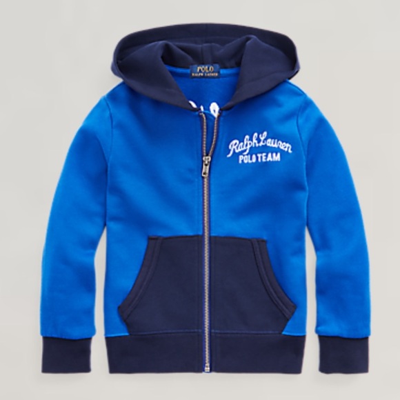 Polo Ralph Lauren Other - Polo Ralph Lauren Polo Team Full Zip Cotton Jersey Hoodie Toddler Boy Size 4T